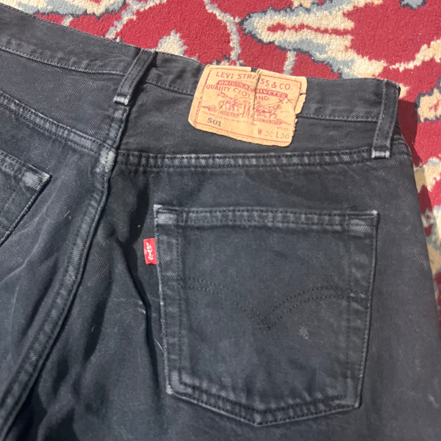 Levi’s 501 nero (30x30) 44ita