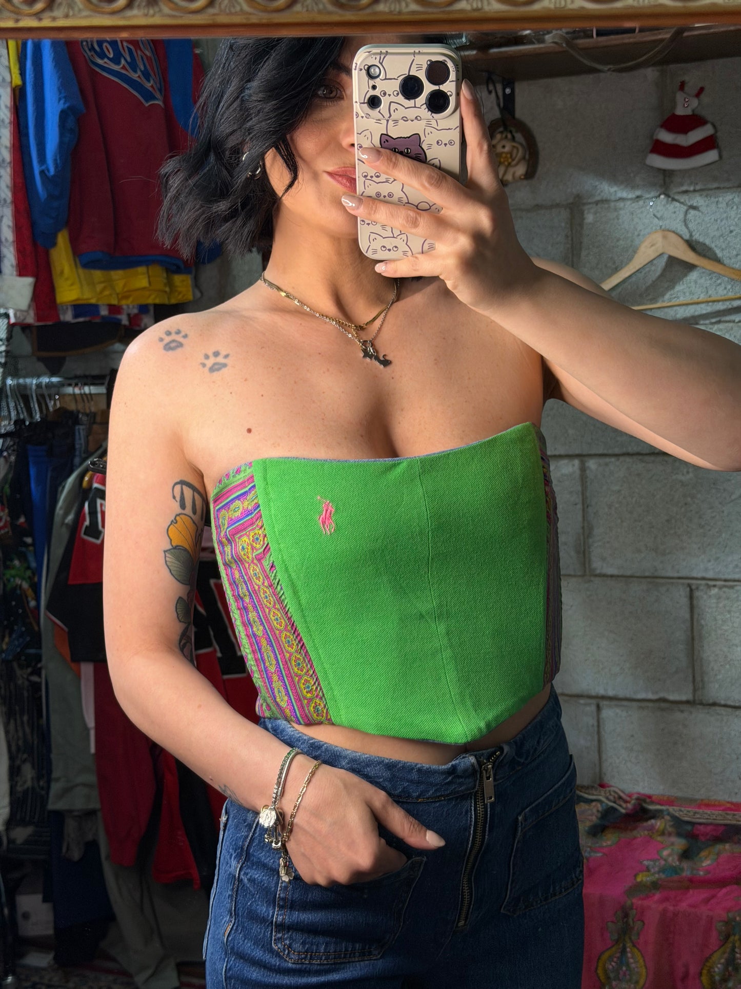 Corsetto Ralph Lauren S/M verde Double-face