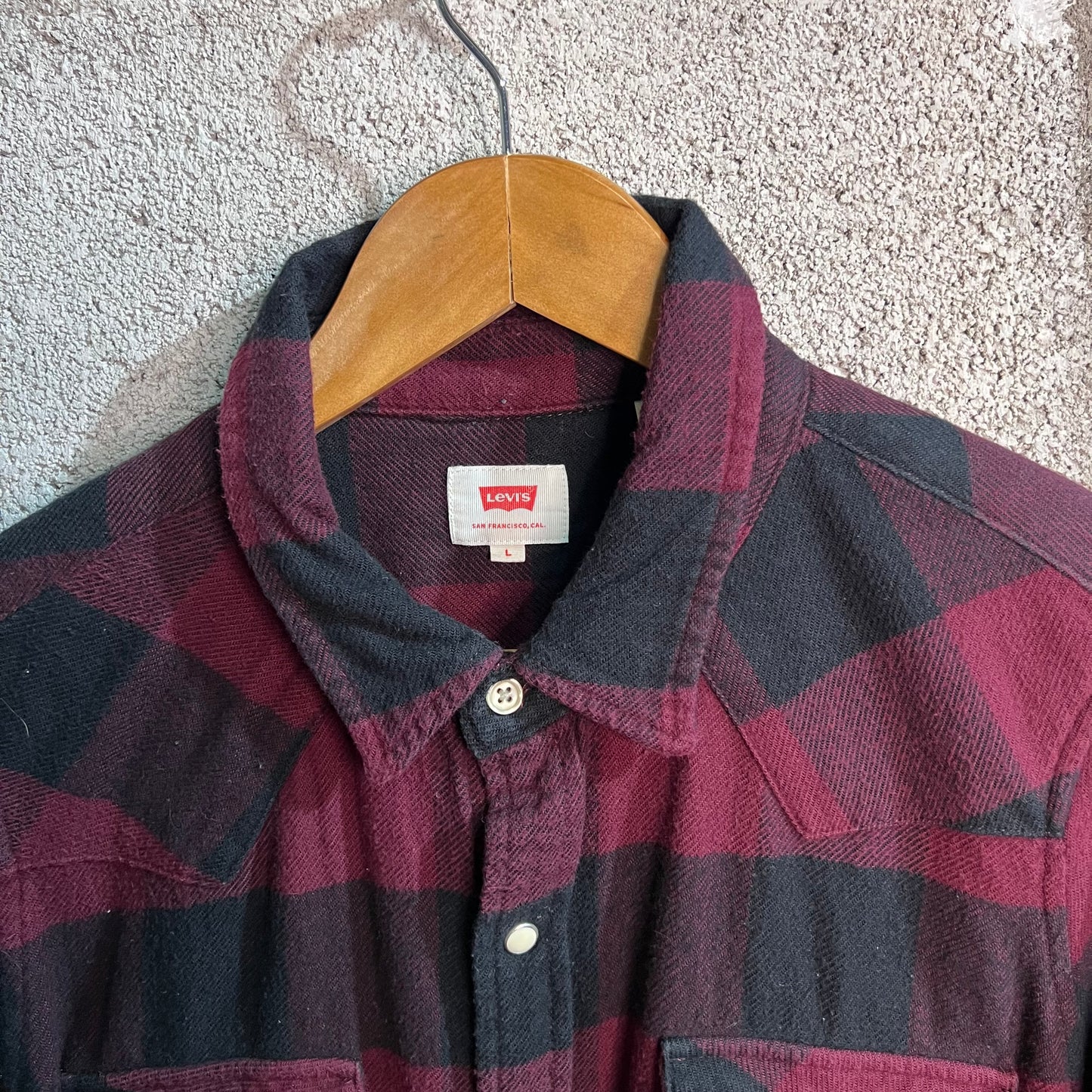 Levi’s quadri bordeaux/nero S