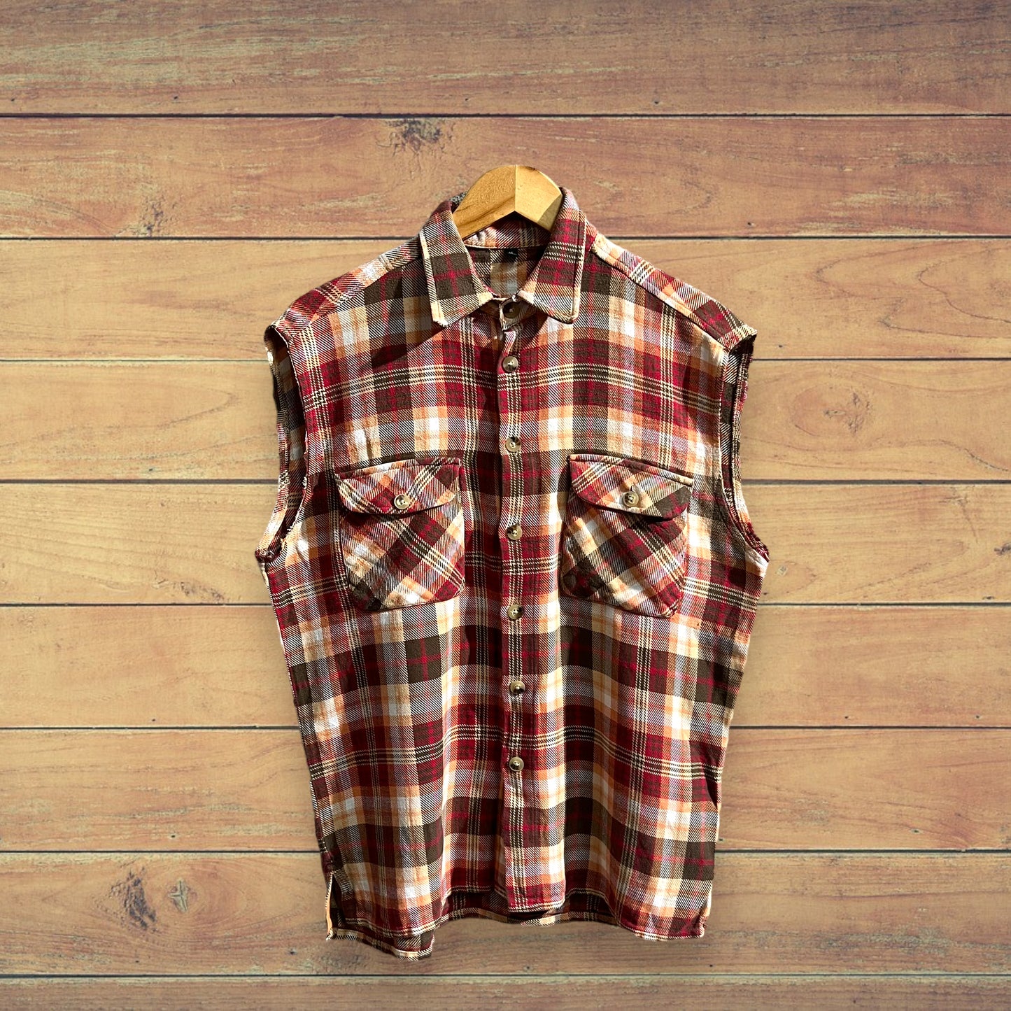 Gilet camicia a quadri M