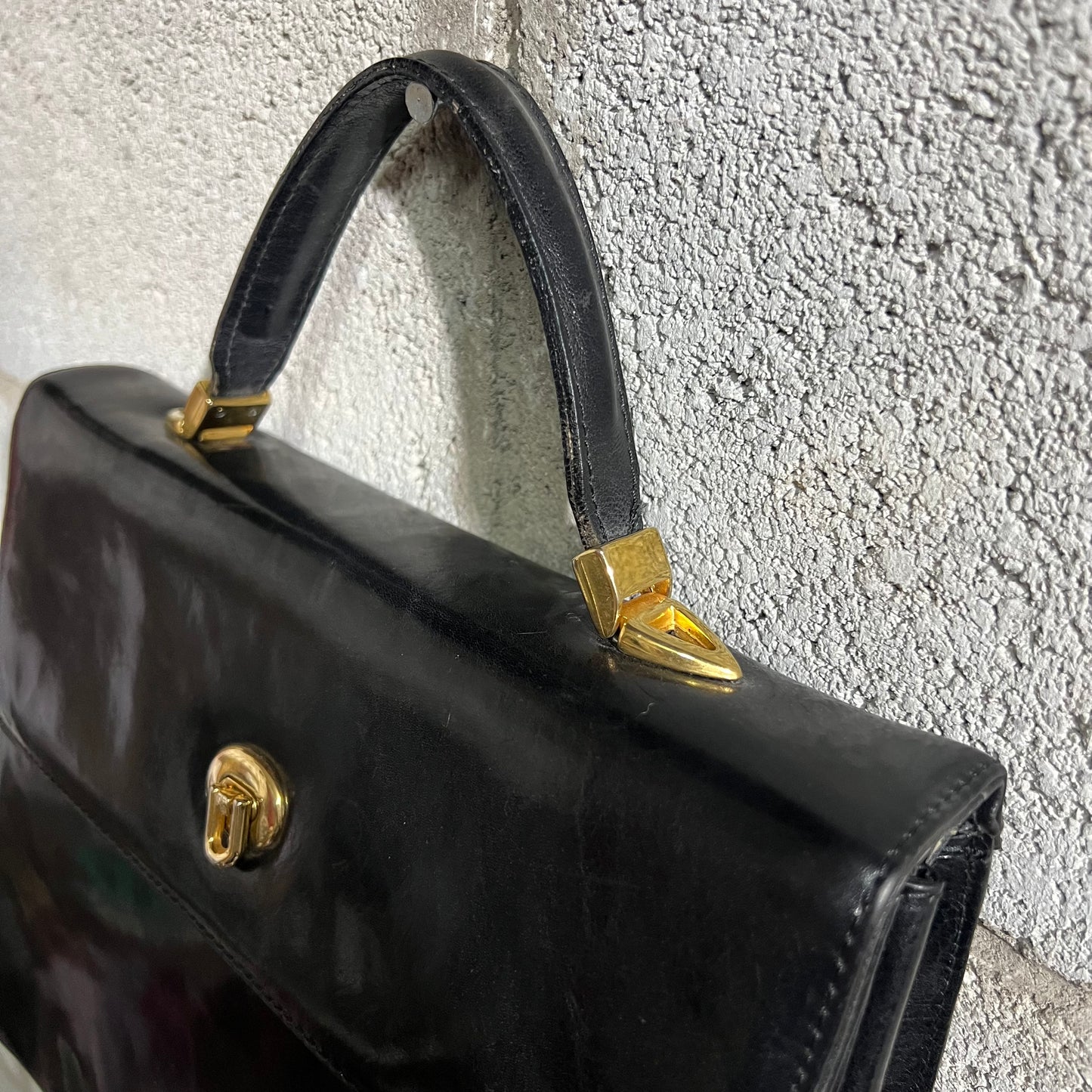 Borsa a mano nera made in Italy vintage