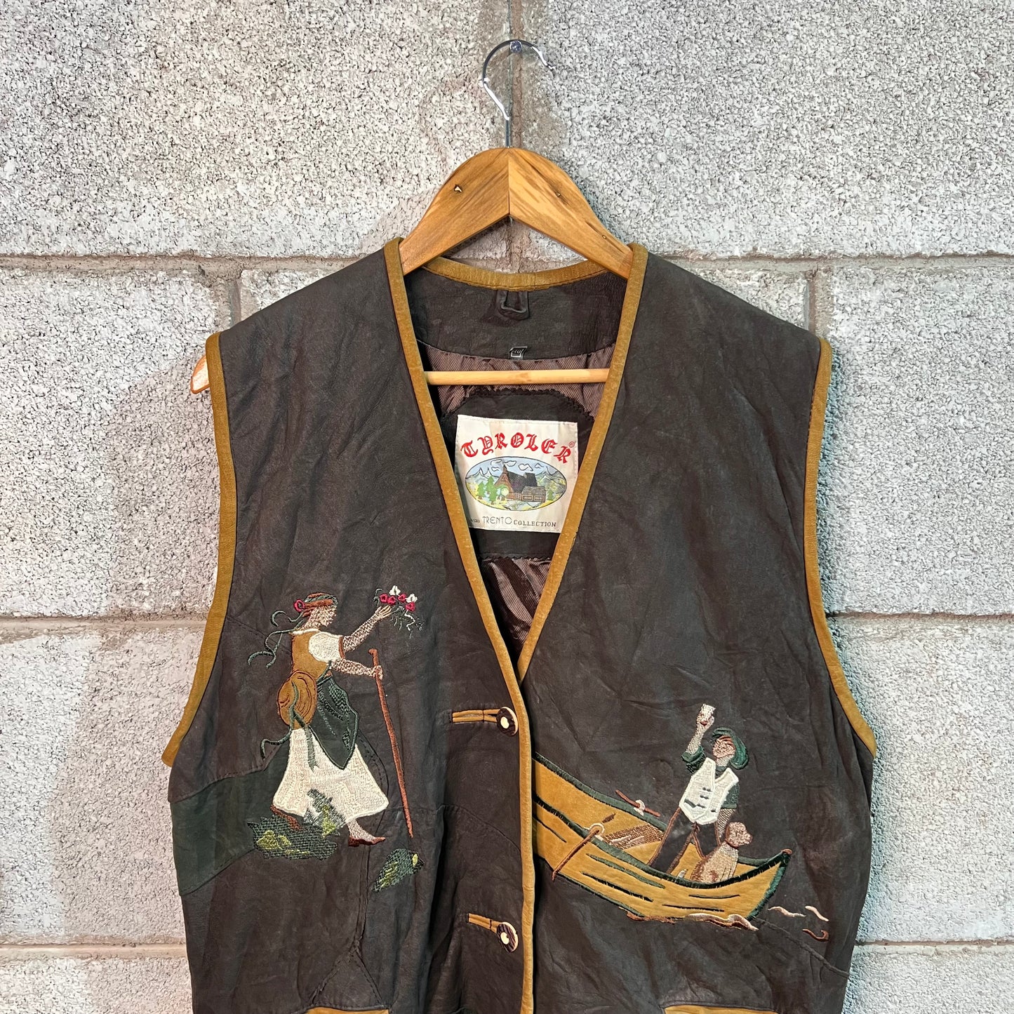 Gilet in pelle camoscio (40) S/M