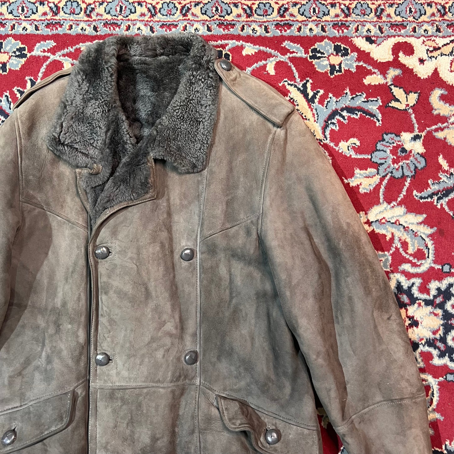 Shearling marrone scuro 52 L/XL