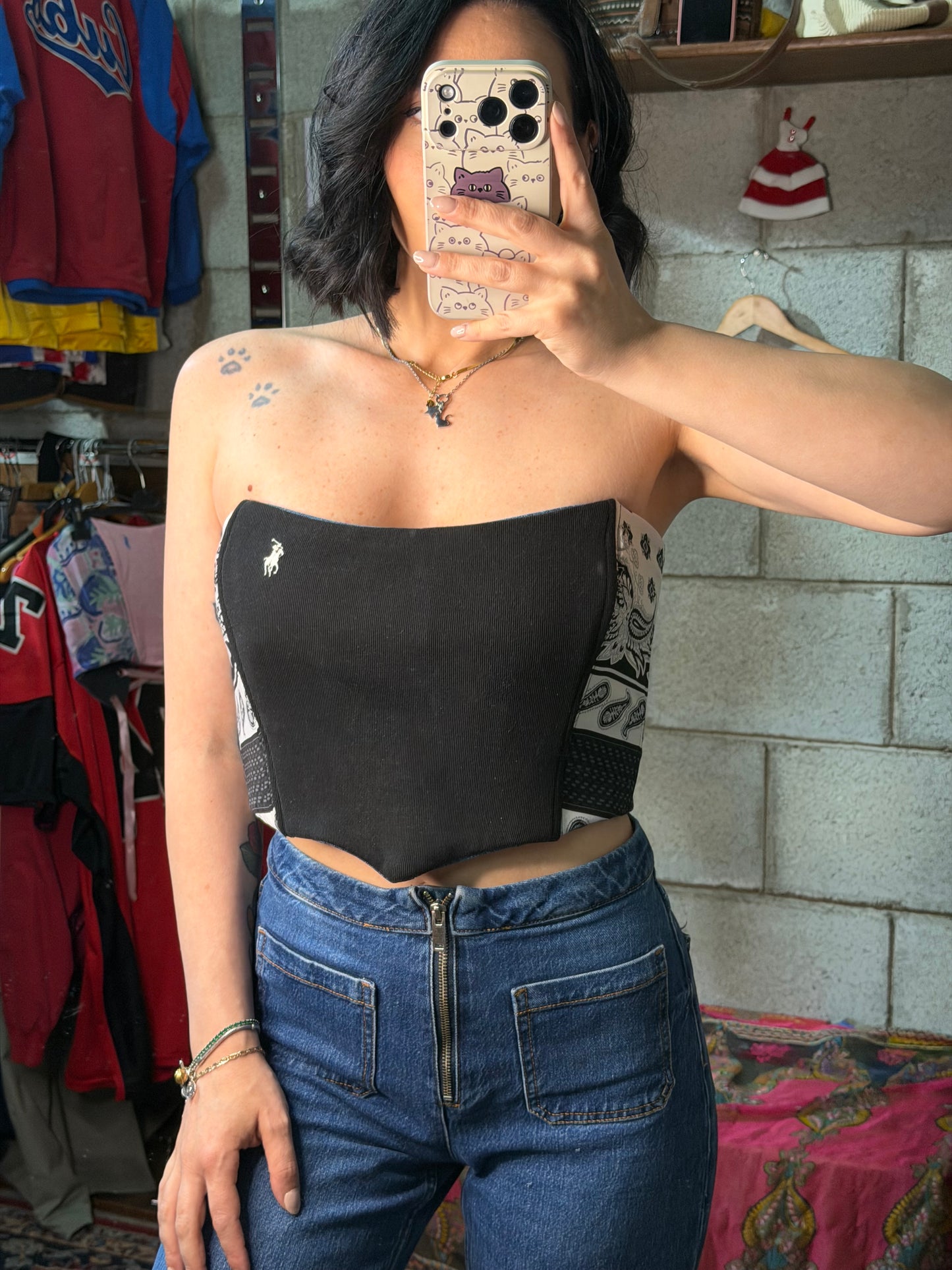 Corsetto Ralph Lauren M nero Double-face