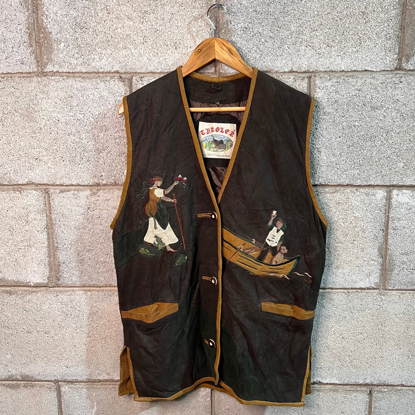 Gilet in pelle camoscio (40) S/M