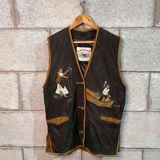 Gilet in pelle camoscio (40) S/M