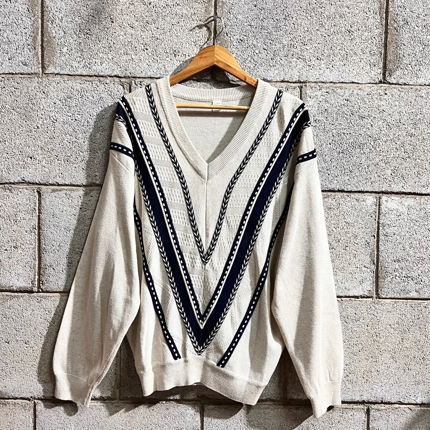 Pullover vintage scollo v L (44/46)