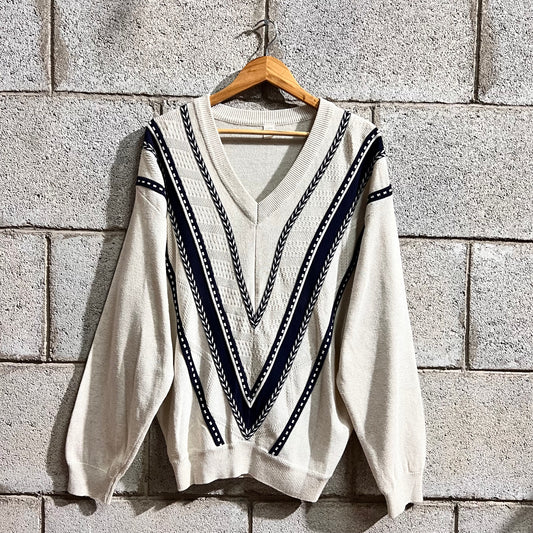 Pullover vintage scollo v L (44/46)