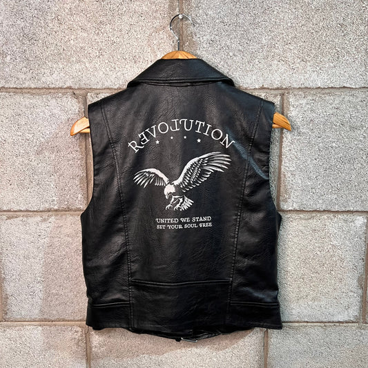 Gilet Biker in pelle S