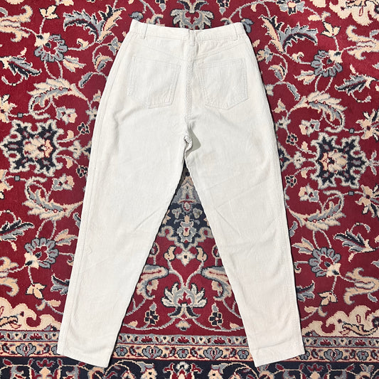 Pantaloni costine panna 44
