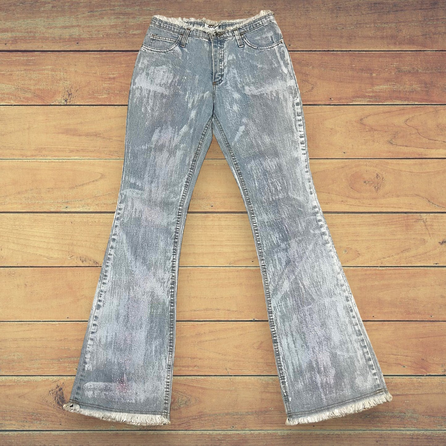 Jeans zampa con brillantini 40