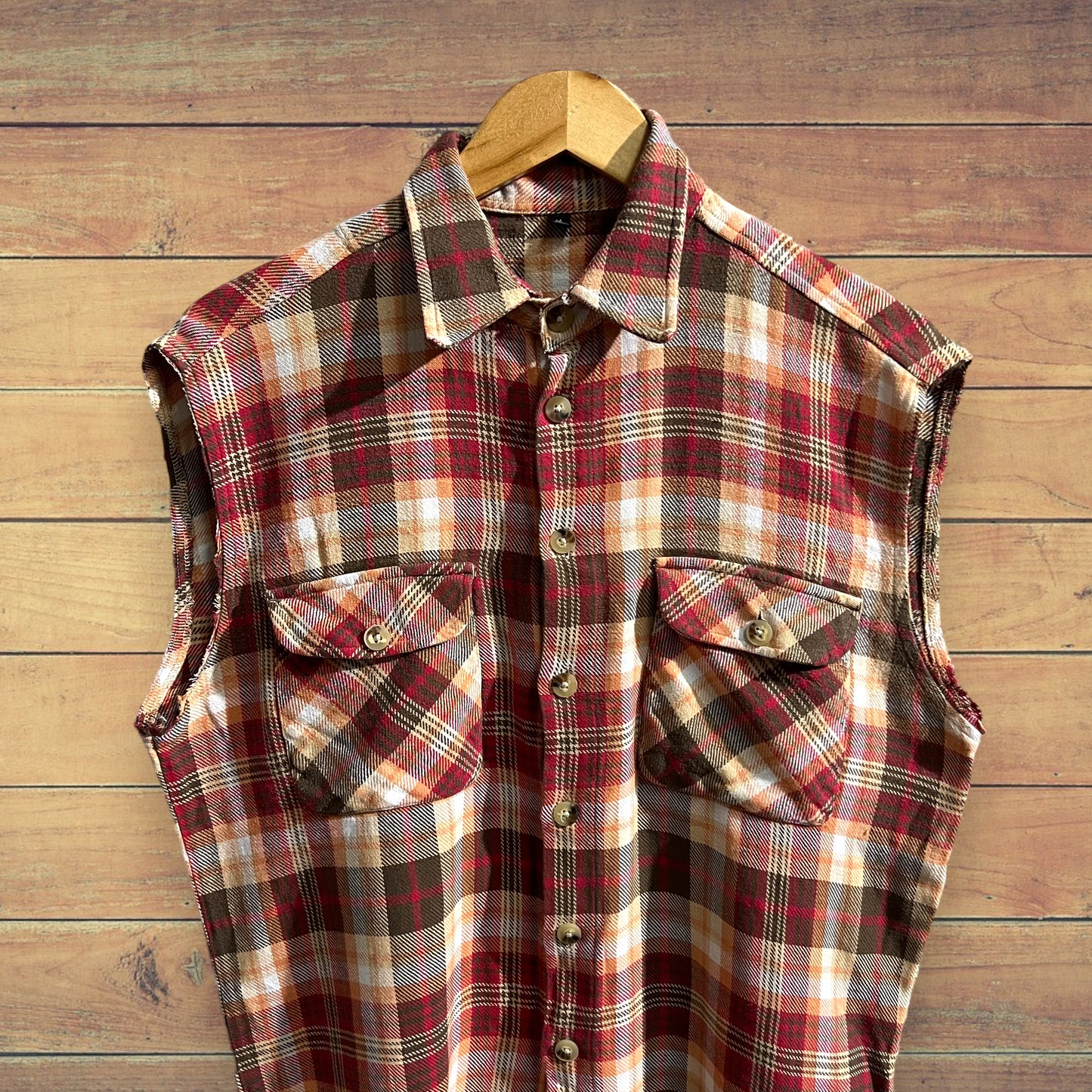 Gilet camicia a quadri M