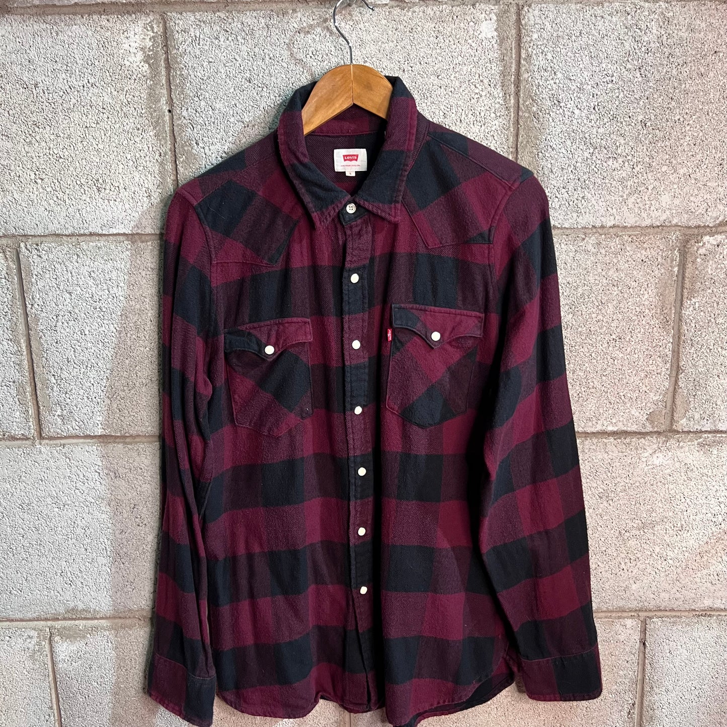 Levi’s quadri bordeaux/nero S