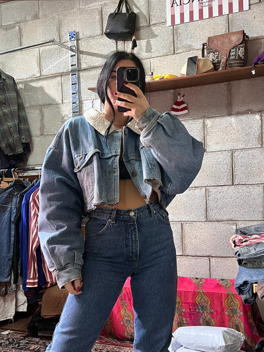 Sherpa crop taglia unica
