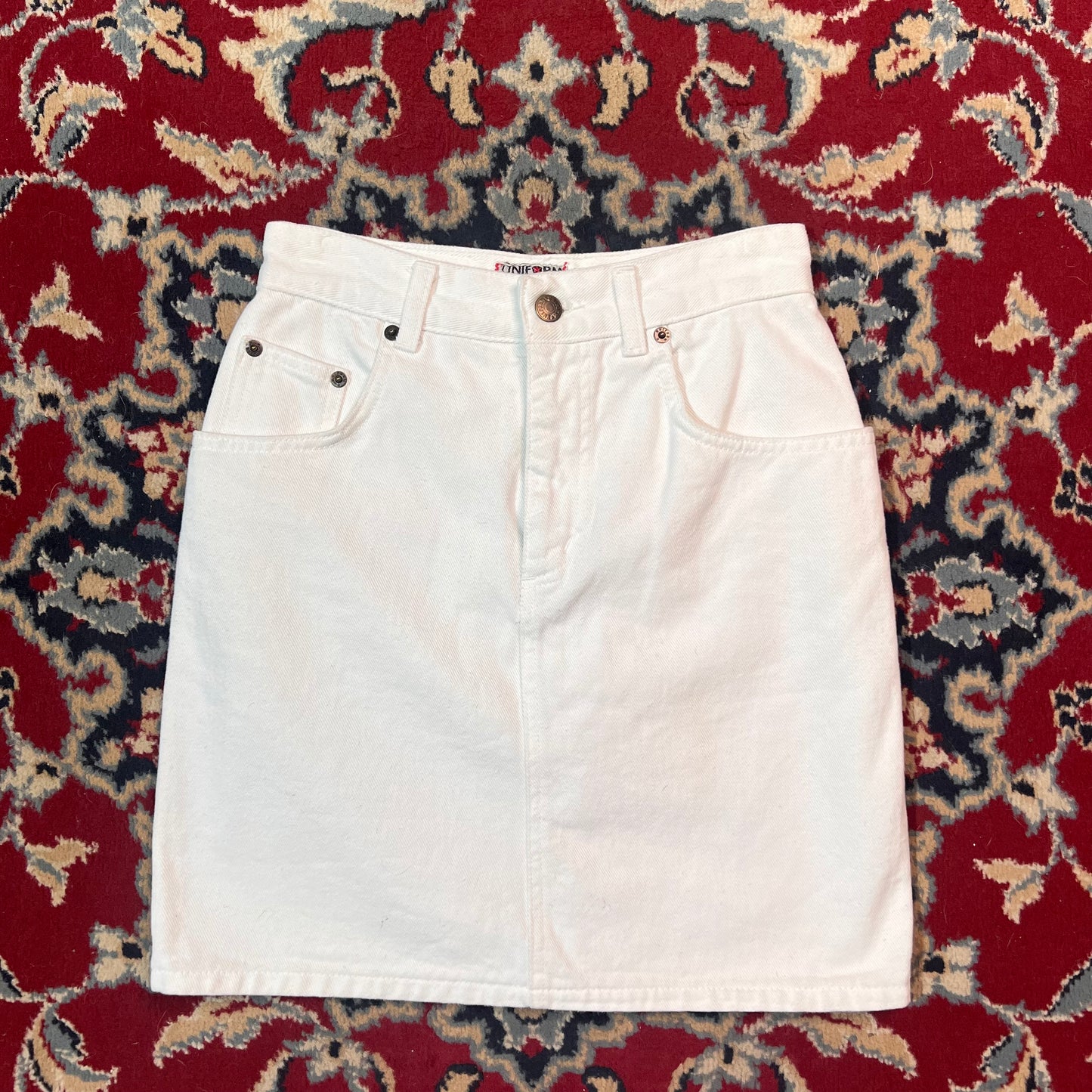 Minigonna jeans UNIFORM bianca 38