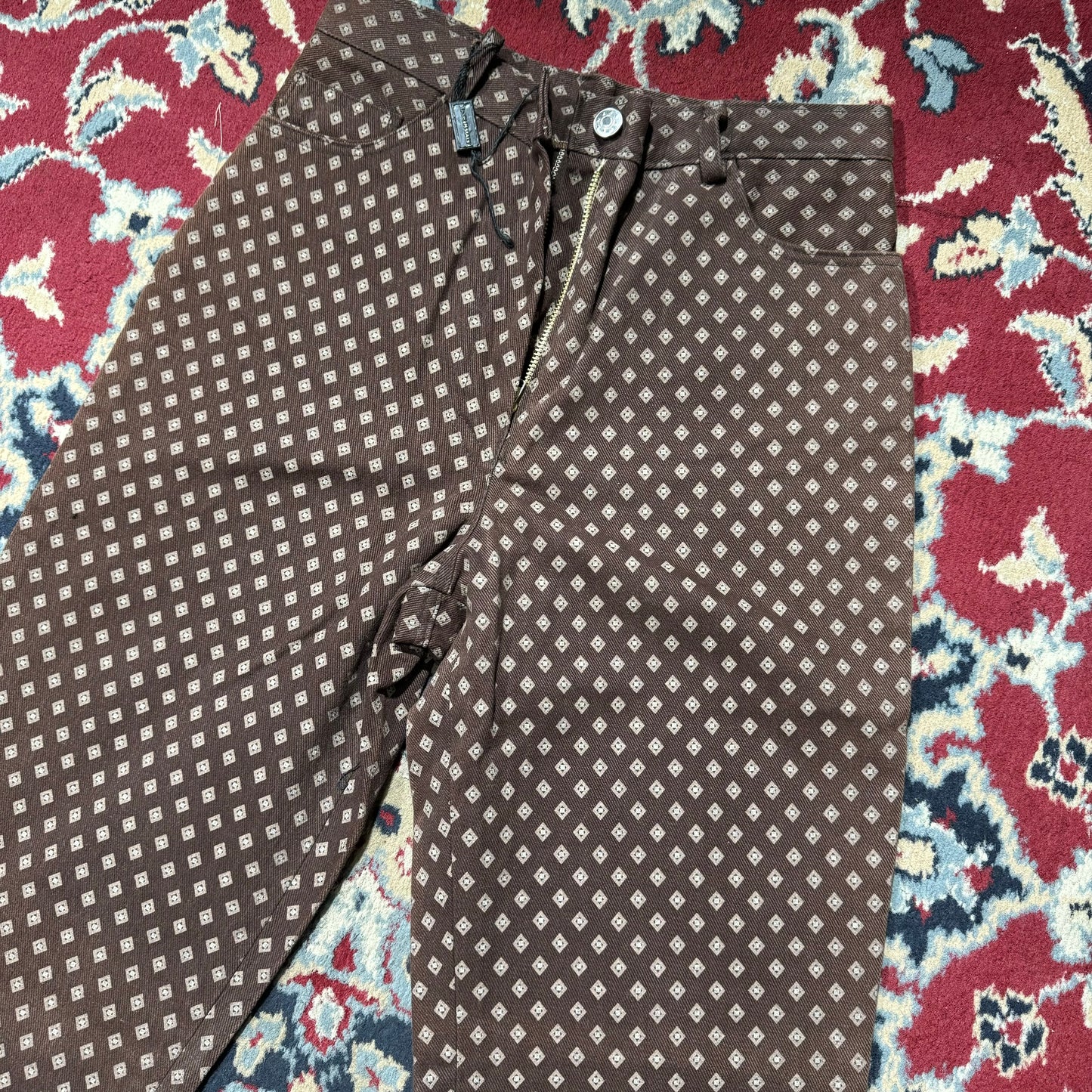 Jeans marroni vintage vita alta 40/42