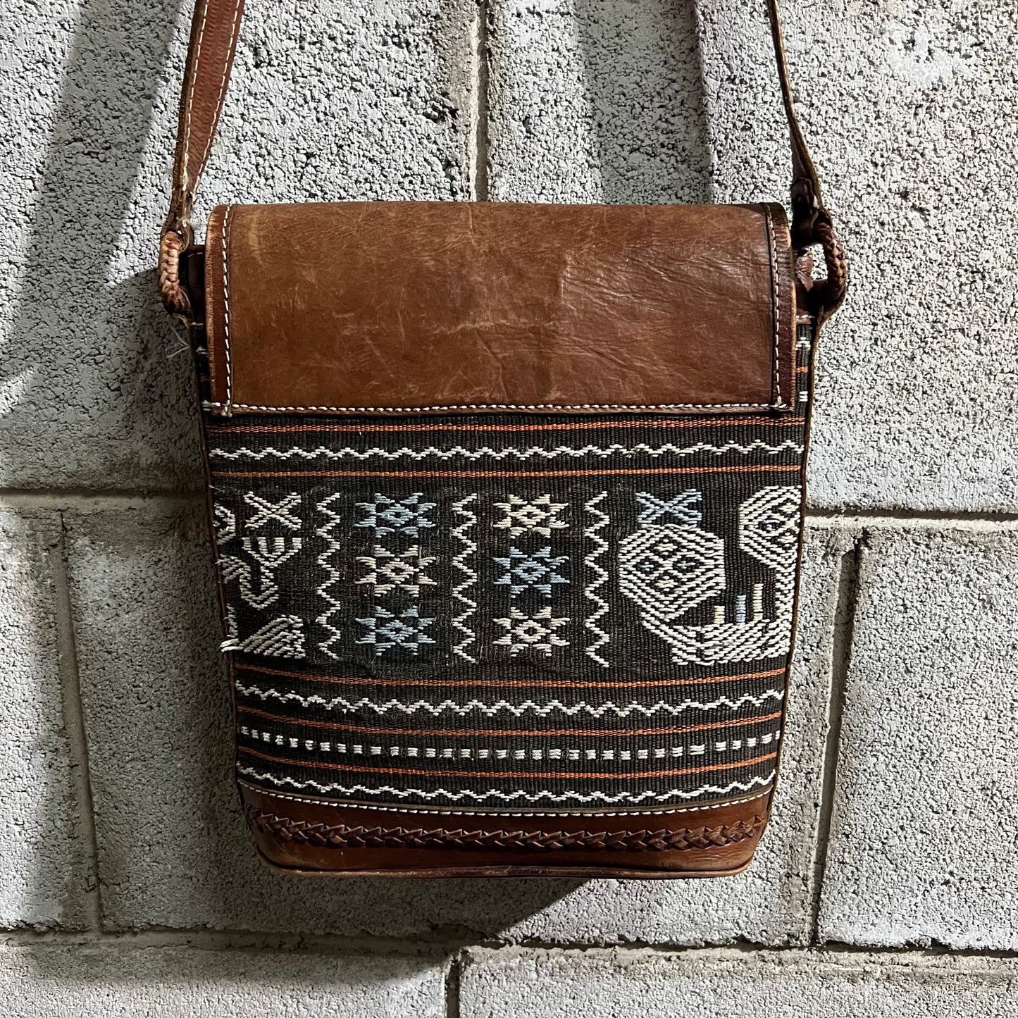Tracolla cuoio azteca