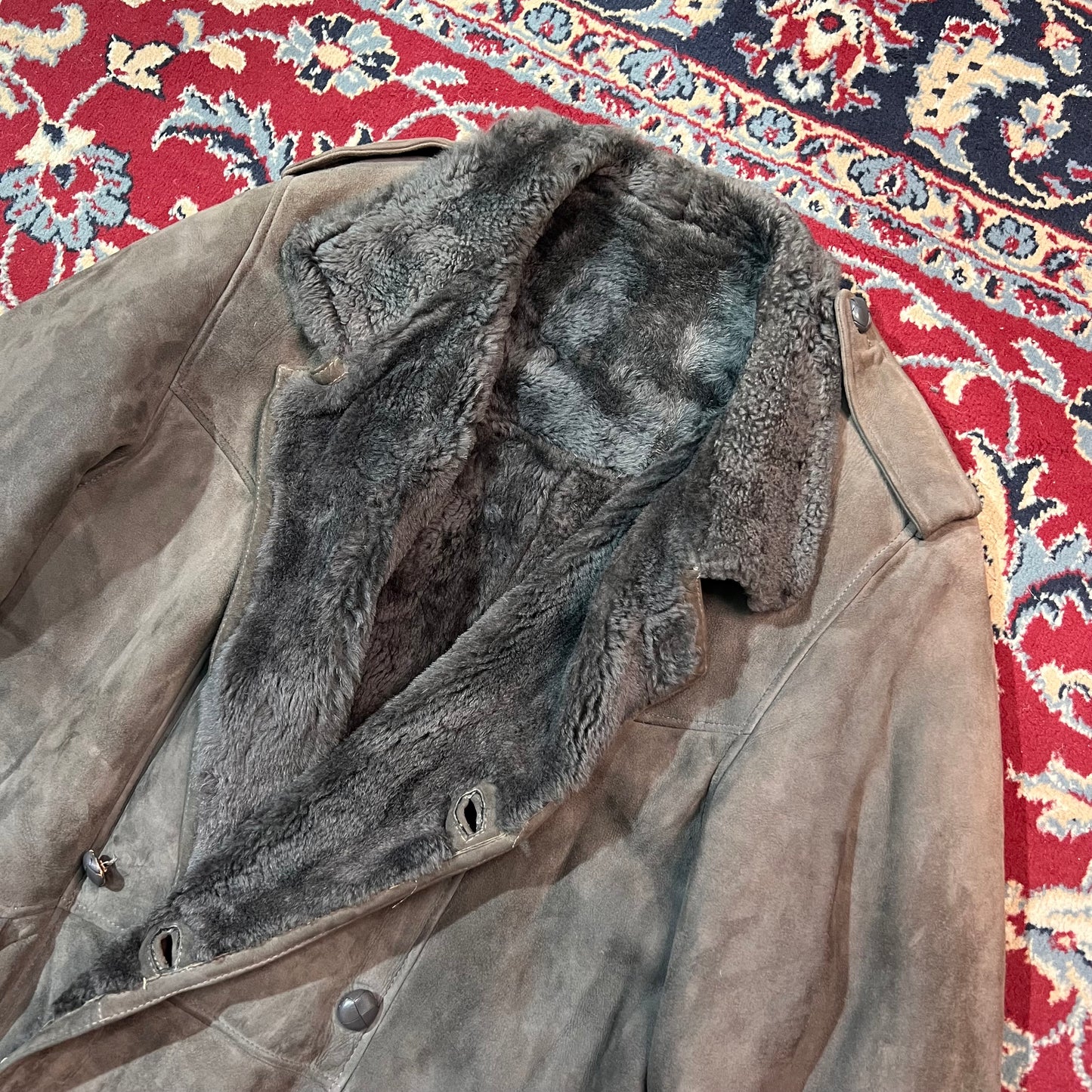 Shearling marrone scuro 52 L/XL