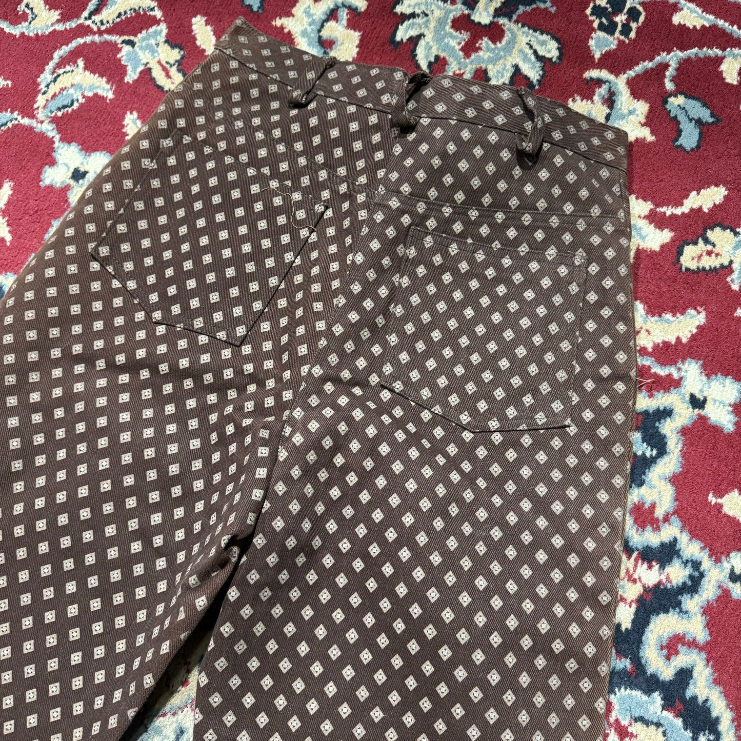 Jeans marroni vintage vita alta 40/42