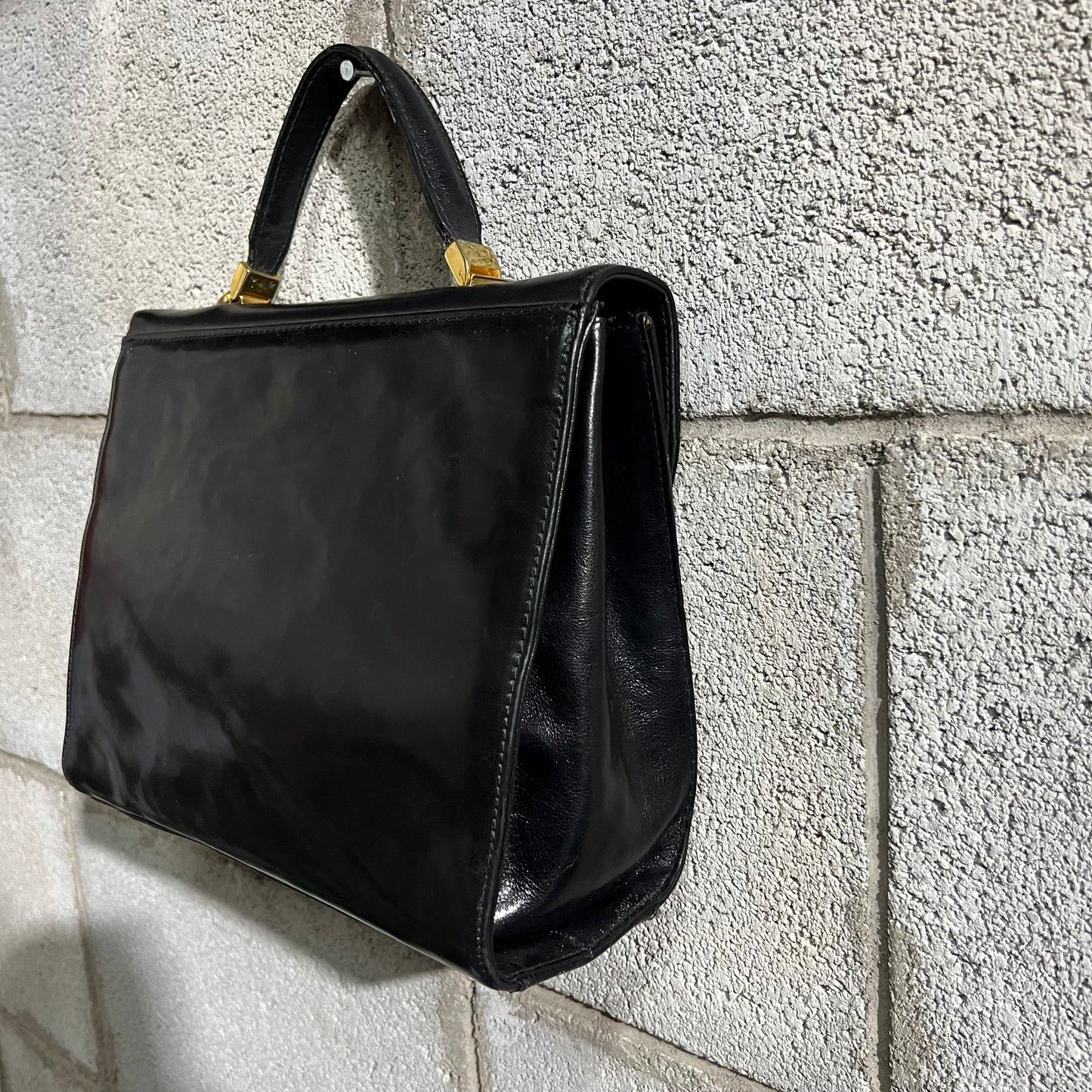 Borsa a mano nera made in Italy vintage