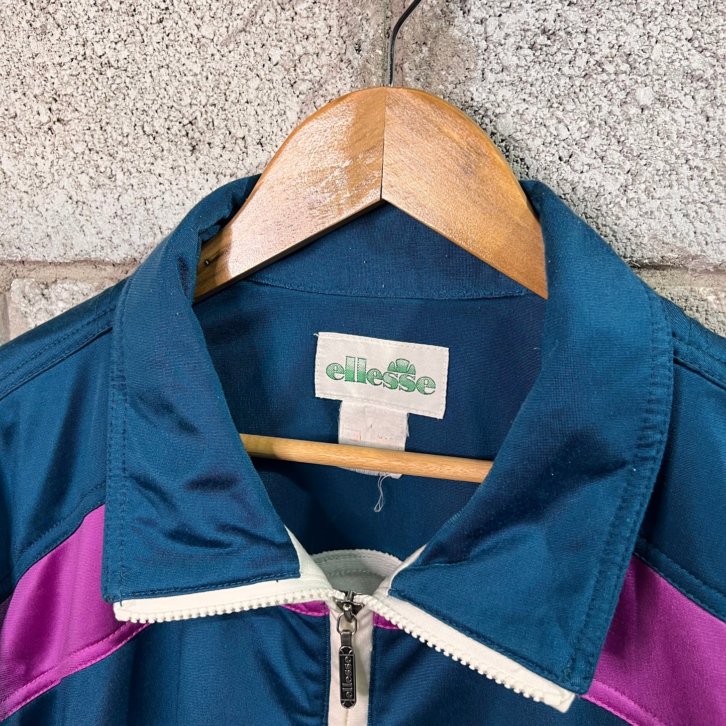 Ellesse vintage turchese zip XL
