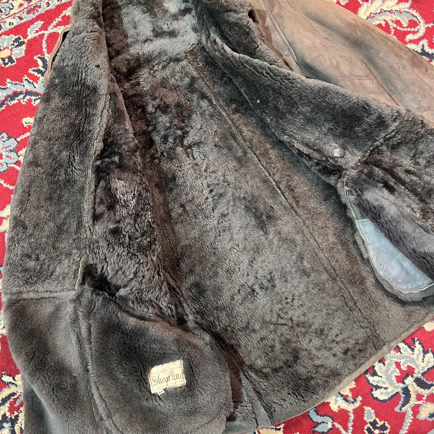 Shearling marrone scuro 52 L/XL