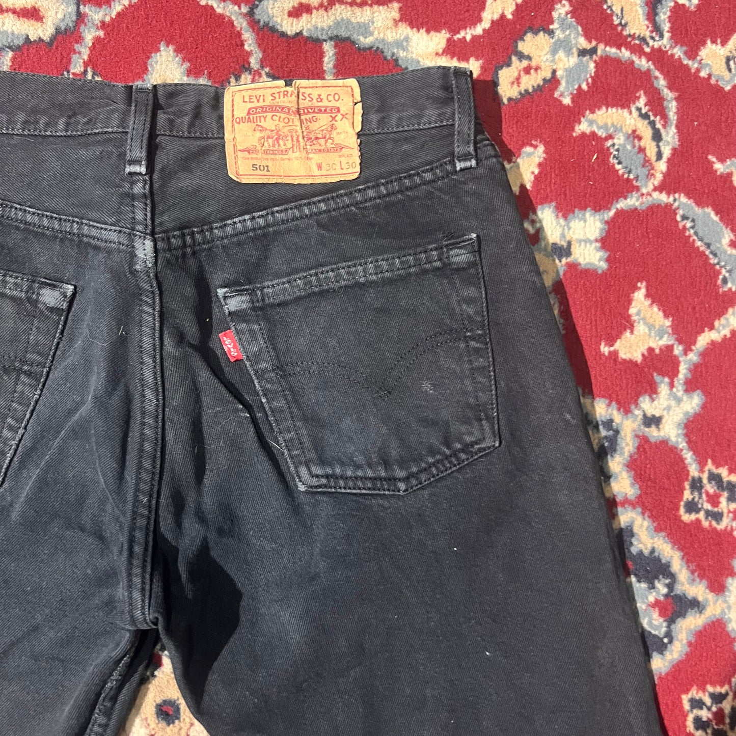 Levi’s 501 nero (30x30) 44ita