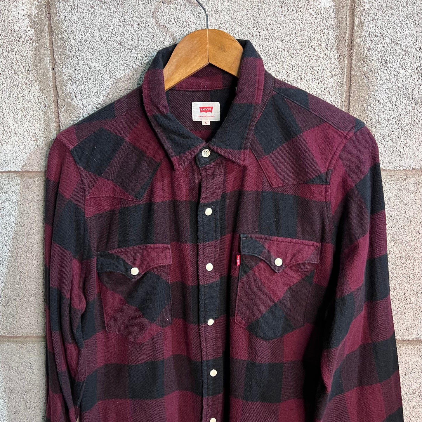 Levi’s quadri bordeaux/nero S
