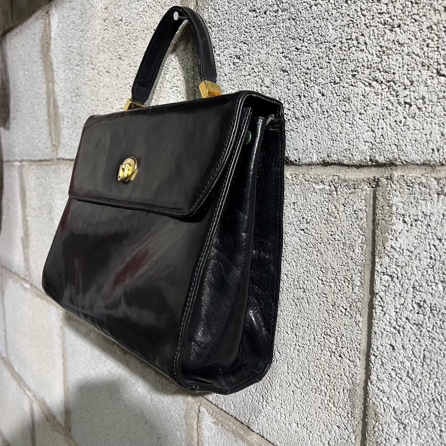 Borsa a mano nera made in Italy vintage