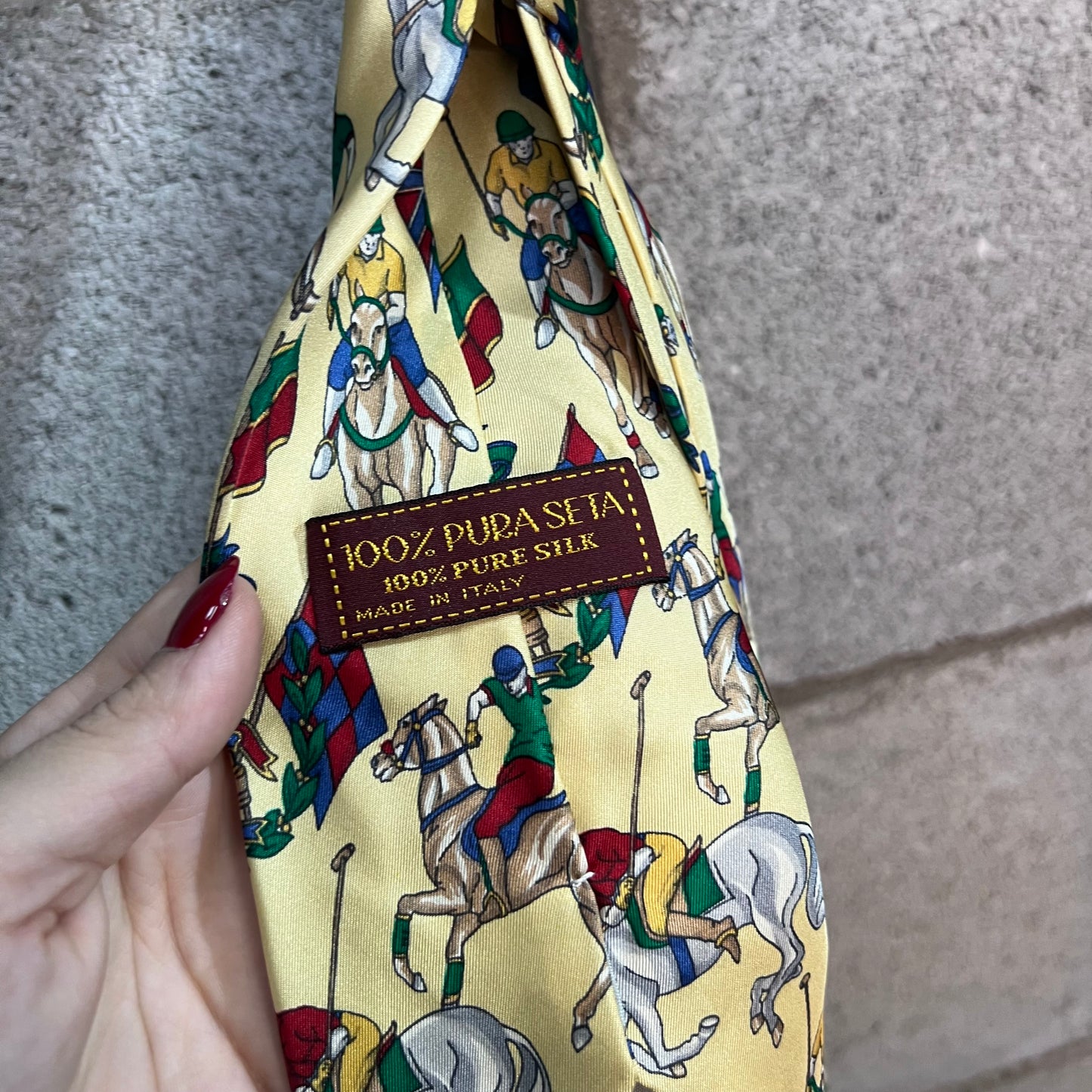 Cravatta polo made in Italy pura seta