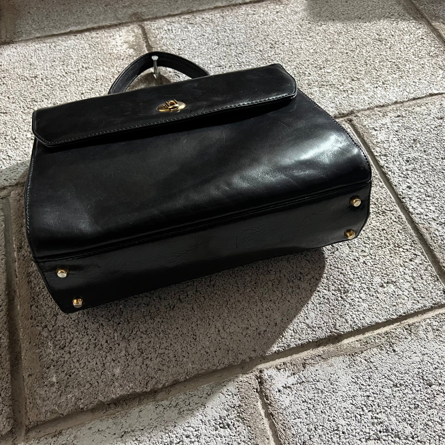 Borsa a mano nera made in Italy vintage