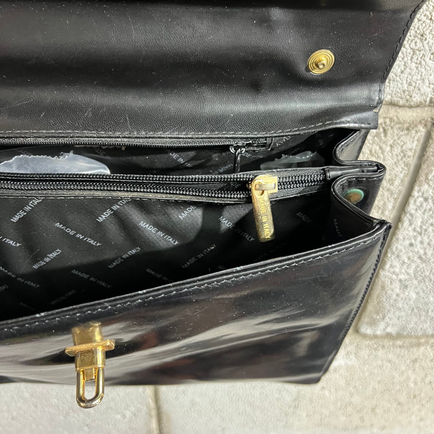 Borsa a mano nera made in Italy vintage