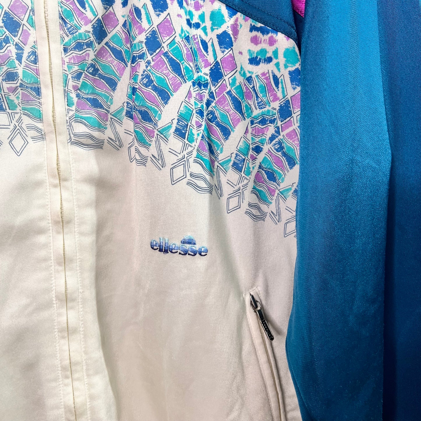 Ellesse vintage turchese zip XL