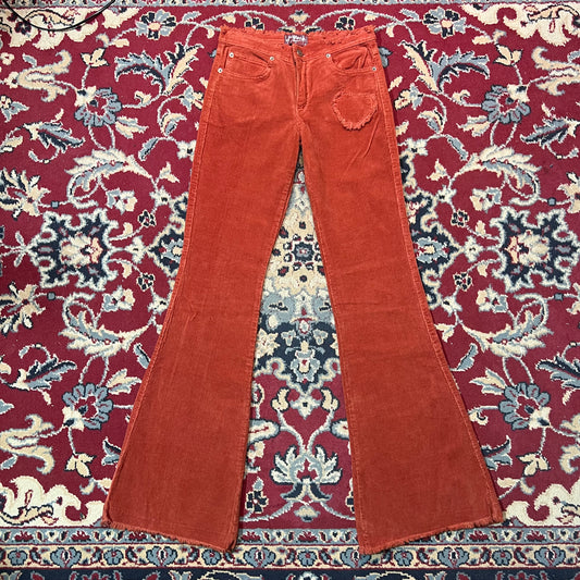 Pantaloni zampa a coste 44