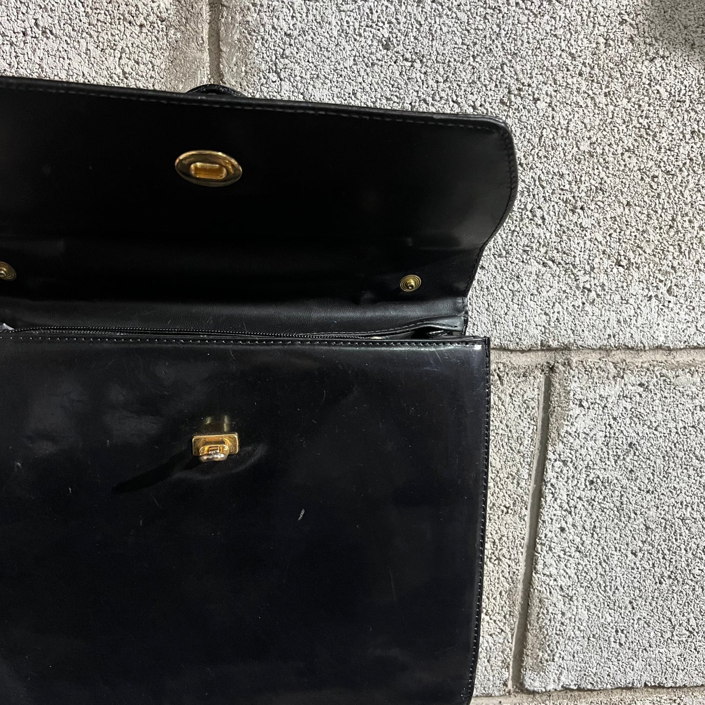 Borsa a mano nera made in Italy vintage