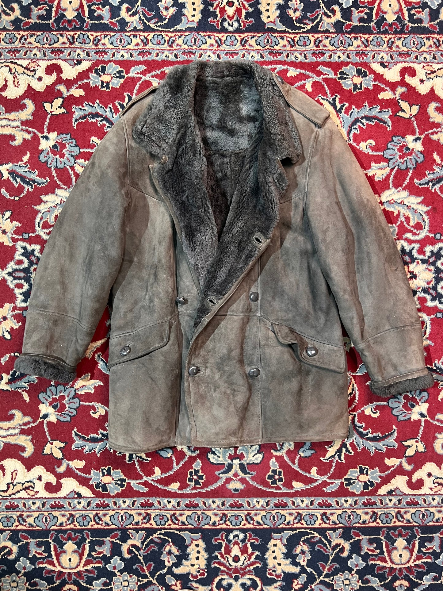 Shearling marrone scuro 52 L/XL