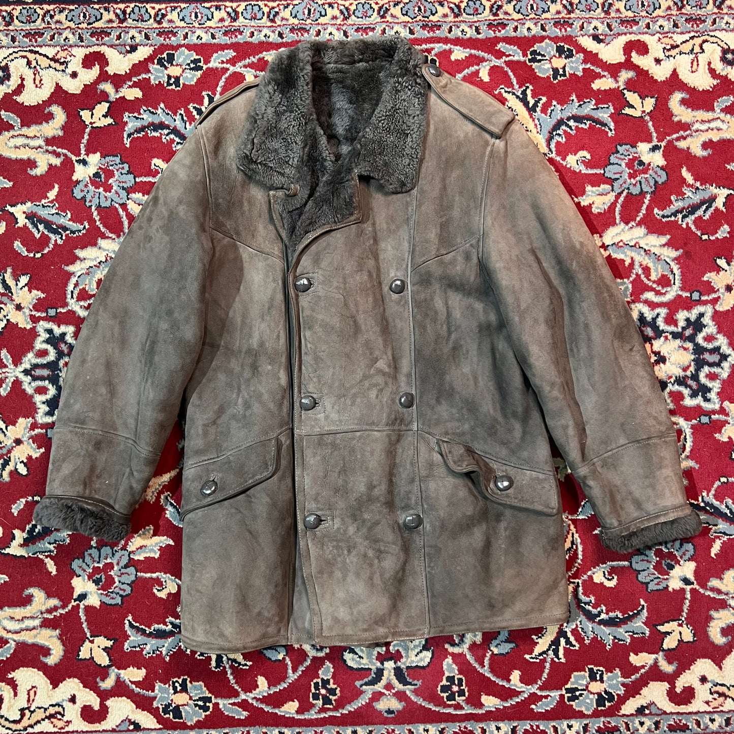 Shearling marrone scuro 52 L/XL