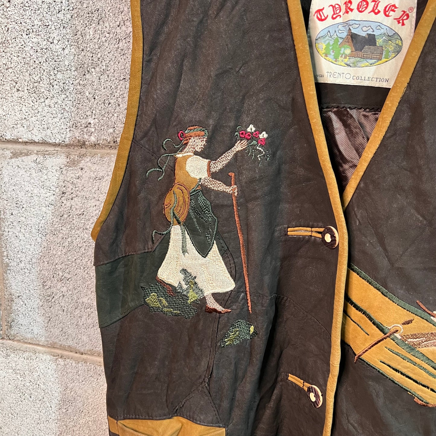 Gilet in pelle camoscio (40) S/M