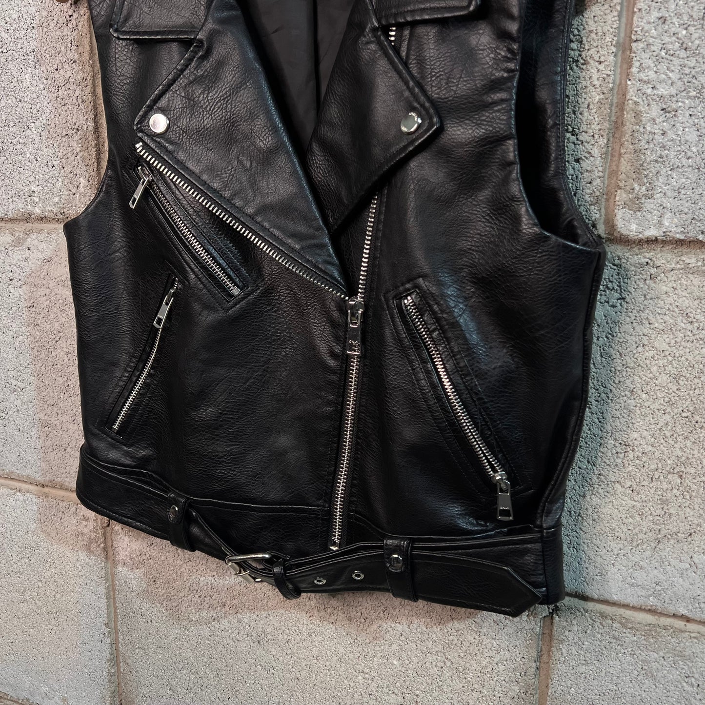 Gilet Biker in pelle S