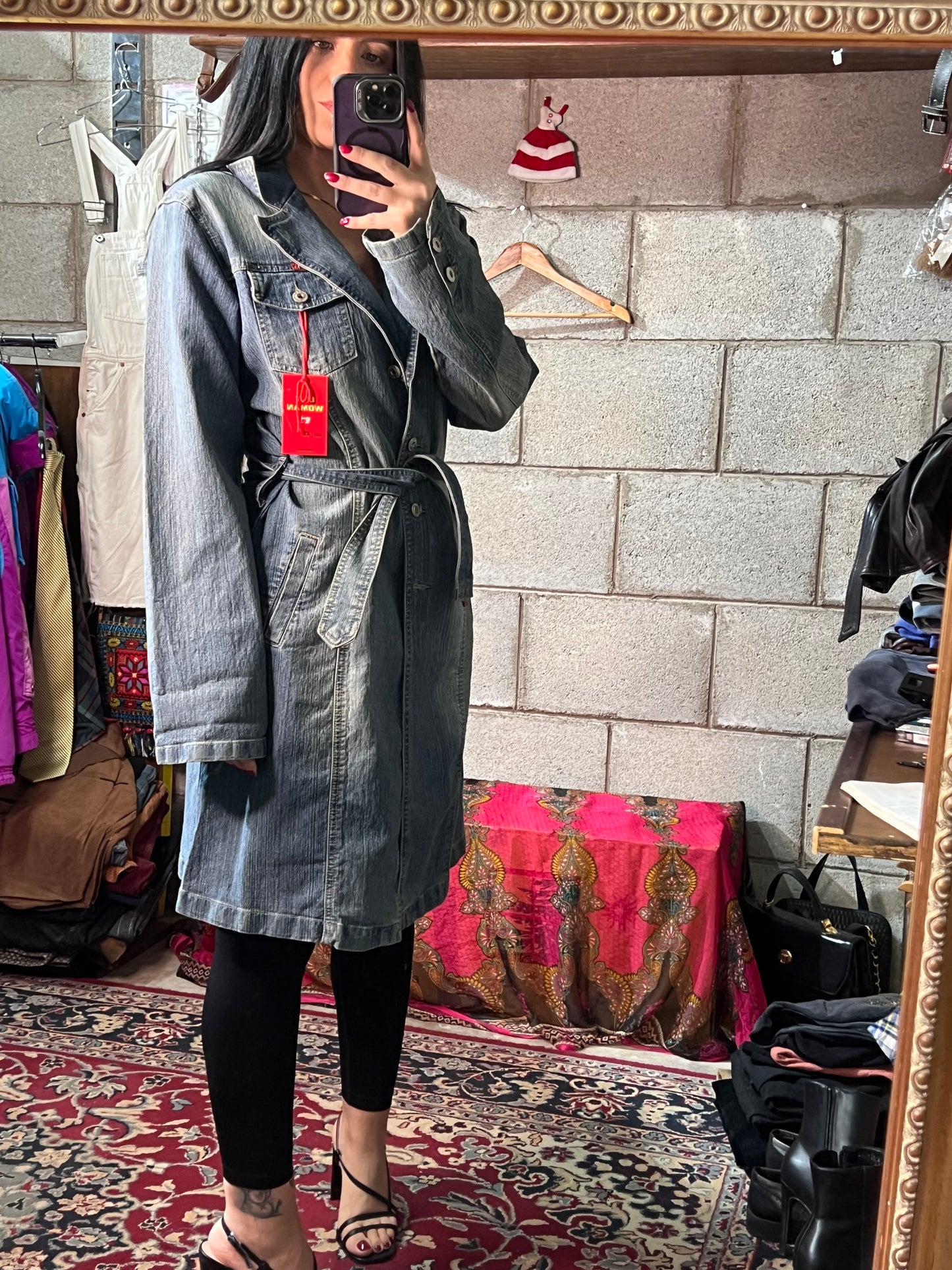 Trench jeans M