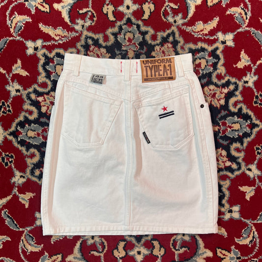 Minigonna jeans UNIFORM bianca 38