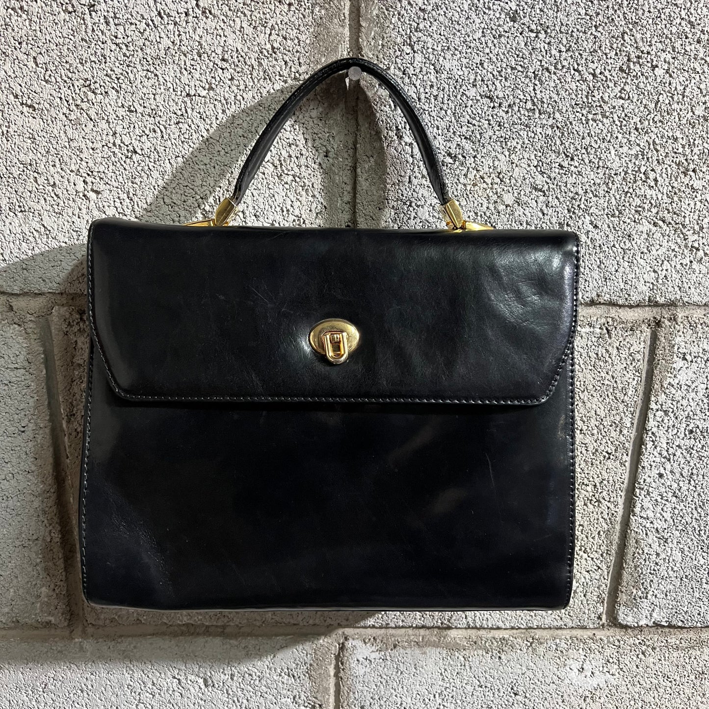 Borsa a mano nera made in Italy vintage