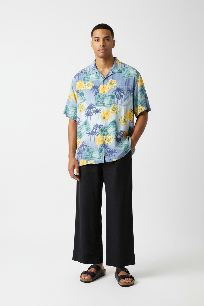 Camicia anni 80’90’ in seta XL