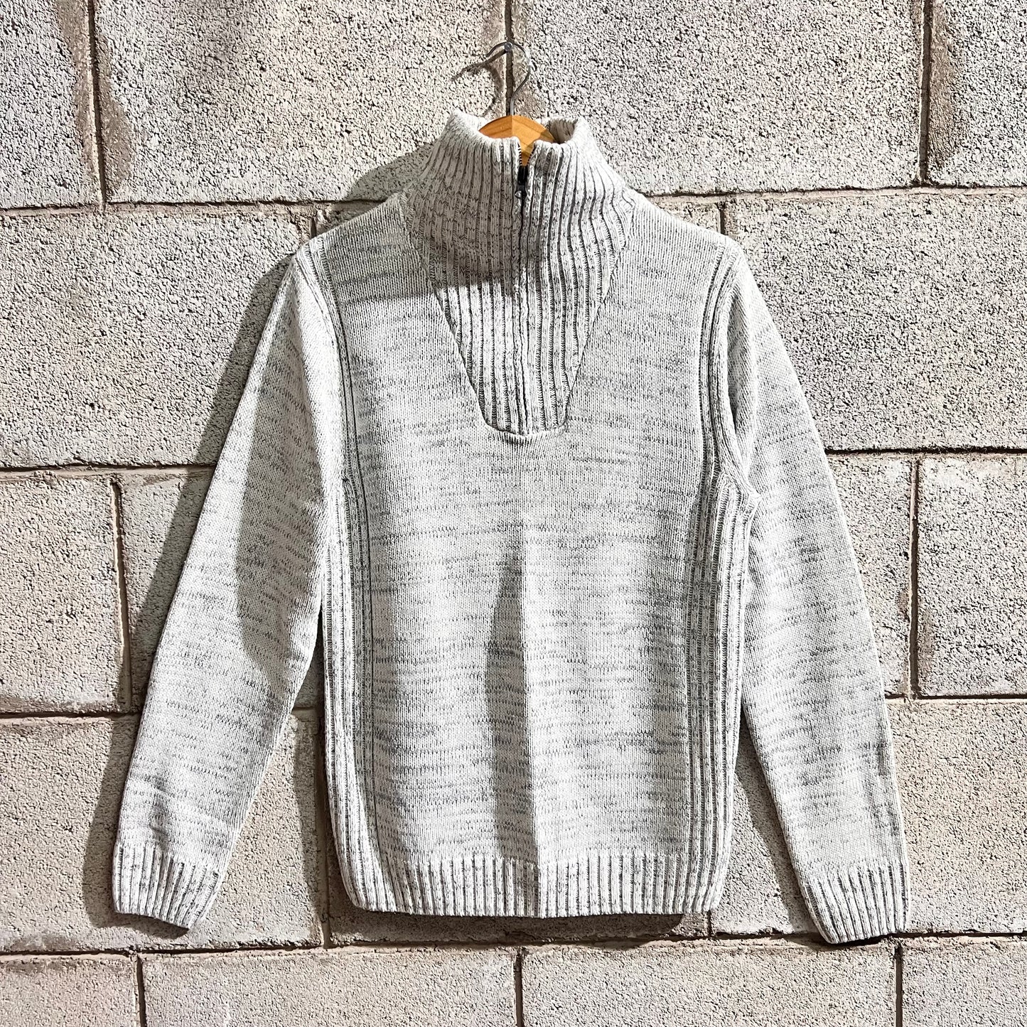 Pullover mezzo zip ghiaccio M