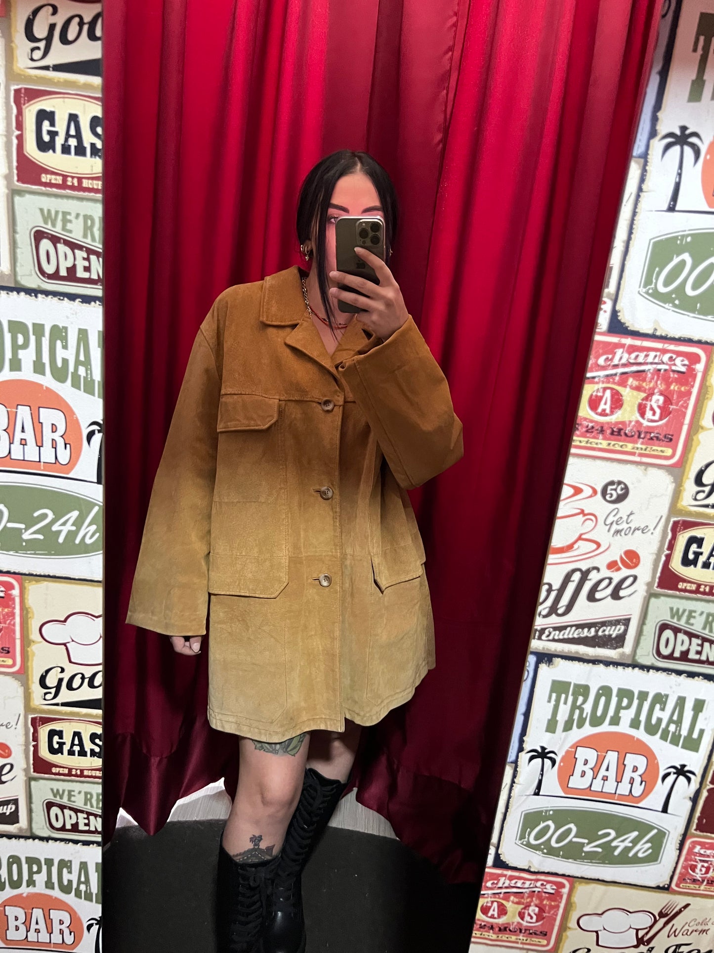 Giacca in camoscio L