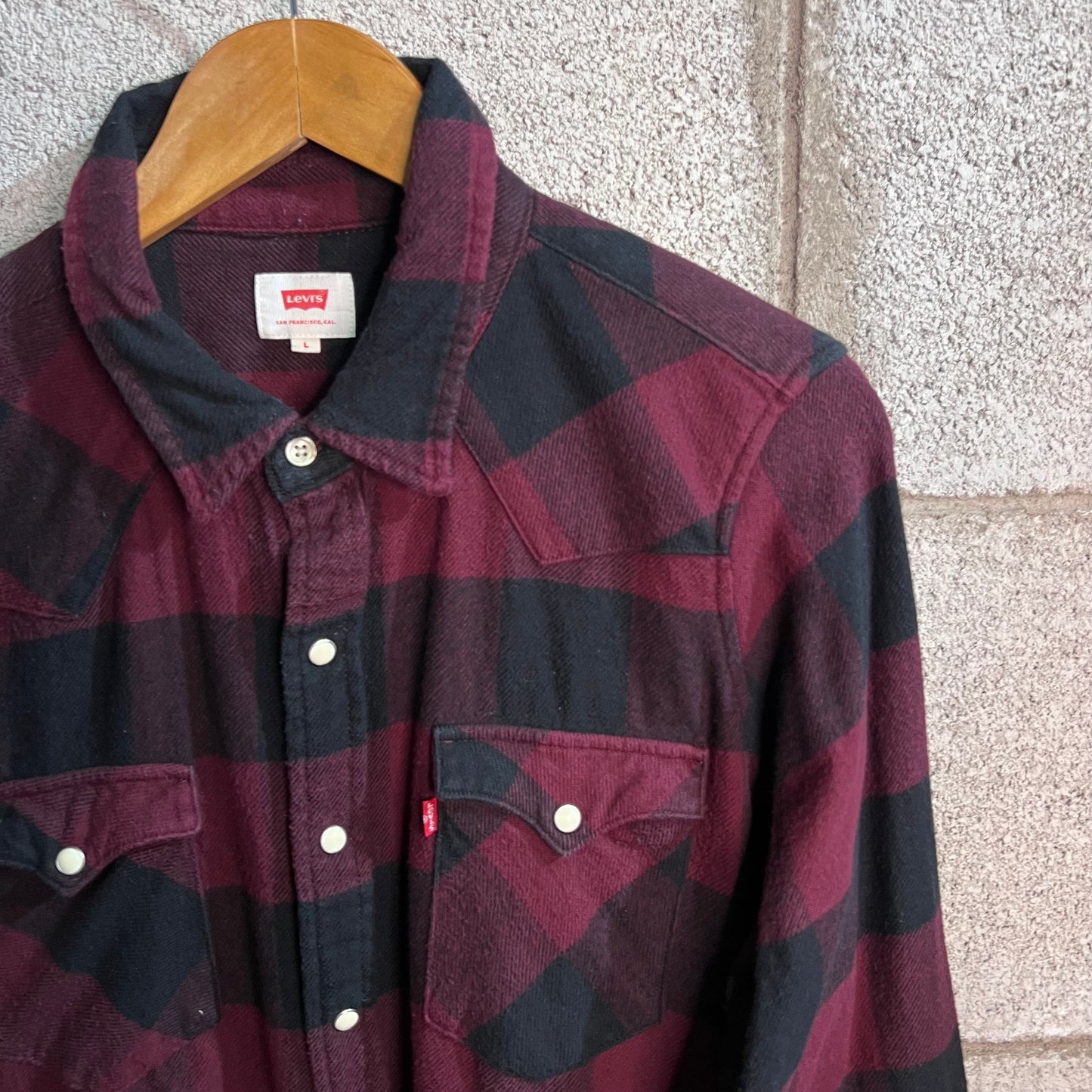 Levi’s quadri bordeaux/nero S