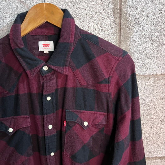 Levi’s quadri bordeaux/nero S