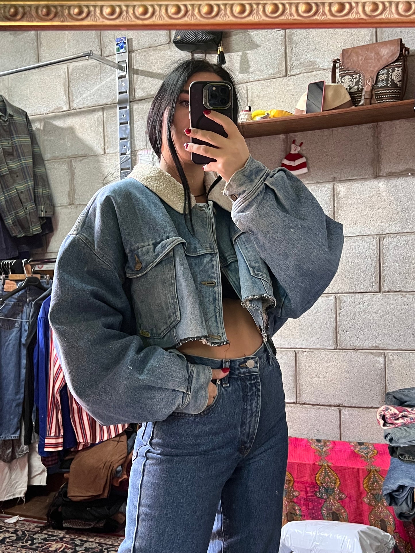 Sherpa crop taglia unica