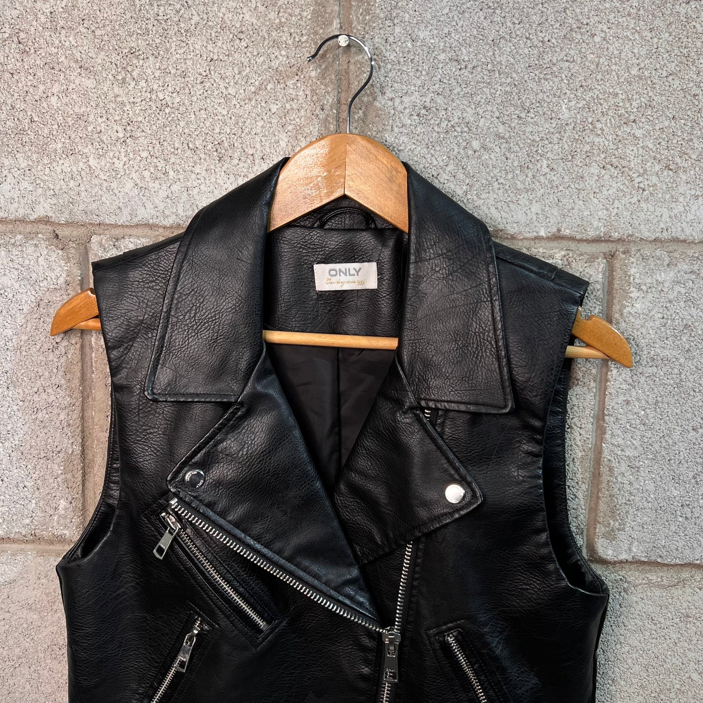 Gilet Biker in pelle S