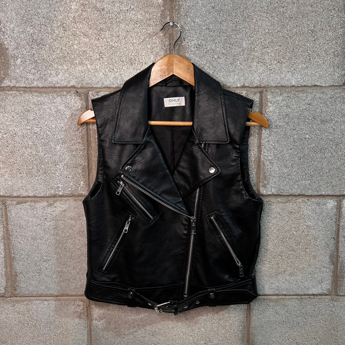 Gilet Biker in pelle S